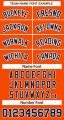 Women's Orange Navy White Classic Baseball Jersey 5