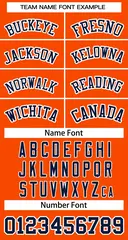 Women's Orange Navy-White Classic Style Baseball Jersey 5