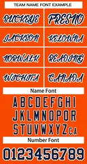 Women's Orange Navy-White Classic Style Baseball Jersey 5