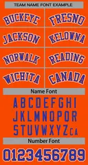 Women's Orange Royal-Orange Classic Style Baseball Jersey 5
