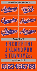 Women's Orange Royal-Orange Classic Style Baseball Jersey 5