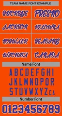 Women's Orange Royal-Orange Classic Style Baseball Jersey 5