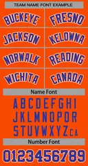 Women's Orange Royal-Orange Classic Style Baseball Jersey 5