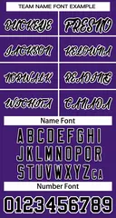 Women's Purple Black White Classic Baseball Jersey 5