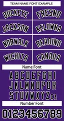 Women's Purple Black White Classic Baseball Jersey 5