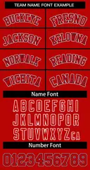 Women's Red Navy Classic Baseball Jersey 5