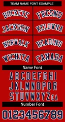 Women's Red Navy White Classic Baseball Jersey 5