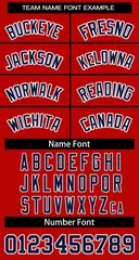 Women's Red Navy White Classic Baseball Jersey 5