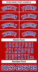 Women's Red Royal-White Classic Baseball Jersey 5