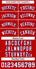 Women's Red White Classic Baseball Jersey 5