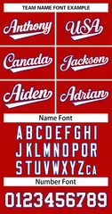 Women's Red White Classic Baseball Jersey 5