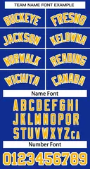 Women's Royal Gold-White Classic Baseball Jersey 5