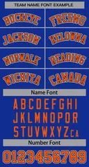 Women's Royal Orange-Black Classic Style Baseball Jersey 5