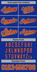 Women's Royal Orange-Black Classic Style Baseball Jersey 5