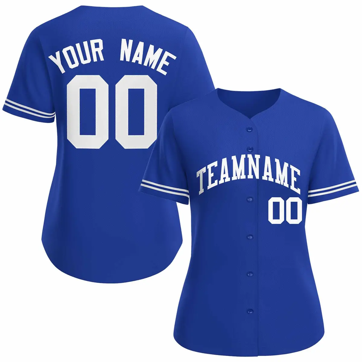 Women's Royal White Classic Baseball Jersey
