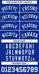 Women's Royal White Classic Baseball Jersey 5