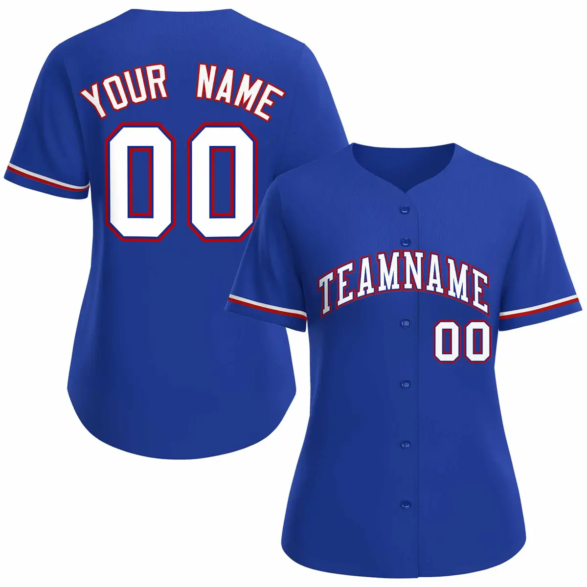 Women's Royal White Classic Baseball Jersey