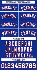 Women's Royal White Classic Baseball Jersey 5