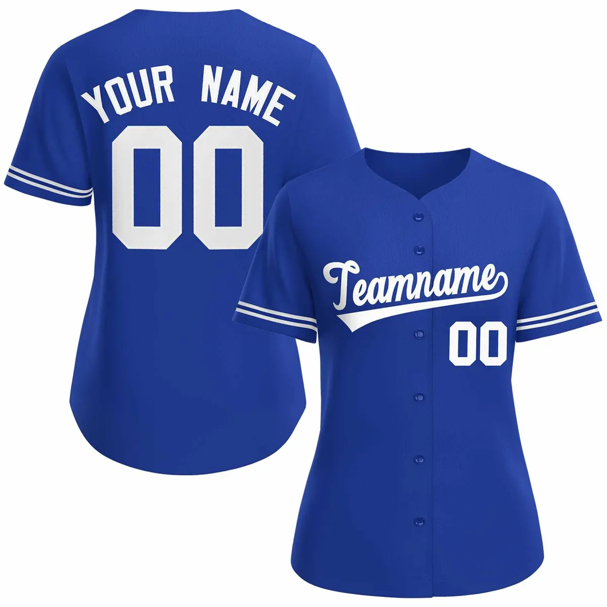 Women's Royal White Classic Baseball Jersey