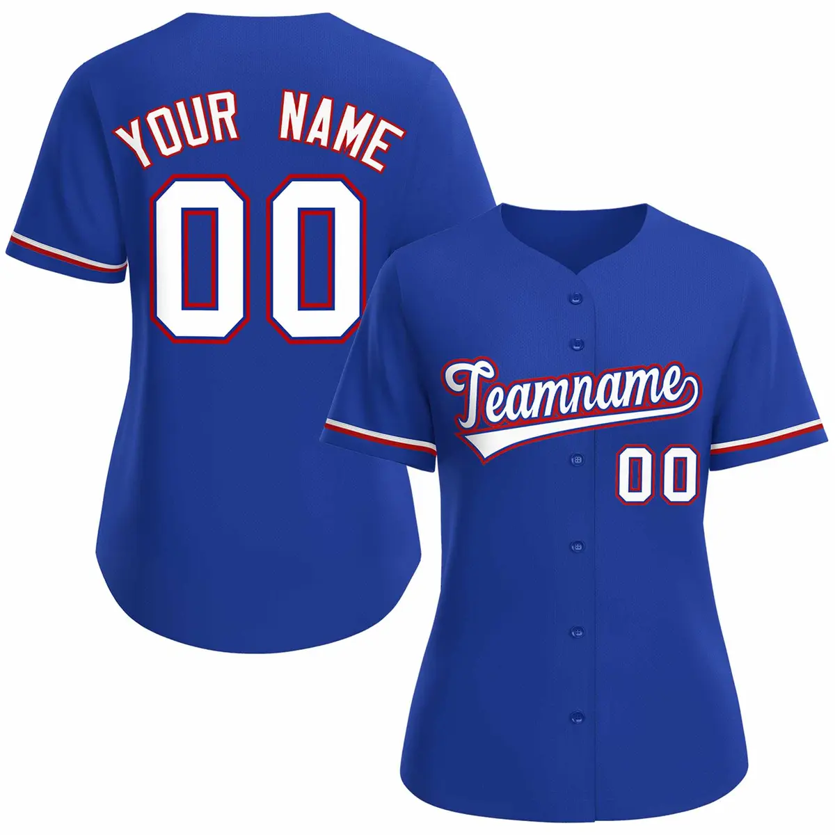 Women's Royal White Classic Baseball Jersey