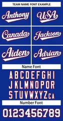 Women's Royal White Classic Baseball Jersey 5