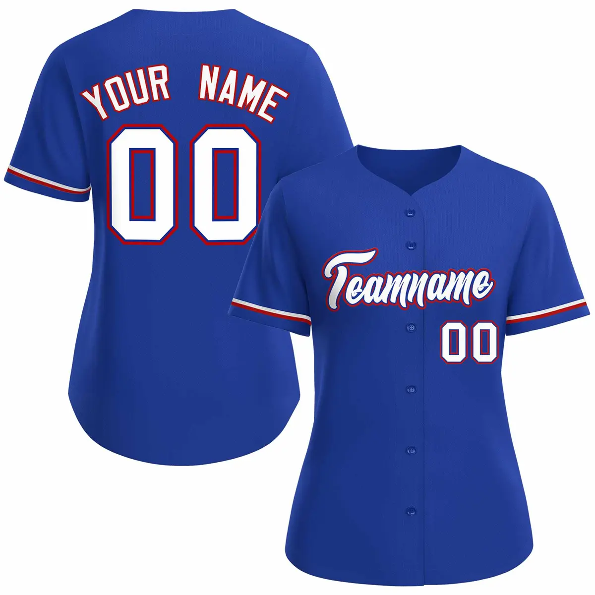Women's Royal White Classic Baseball Jersey