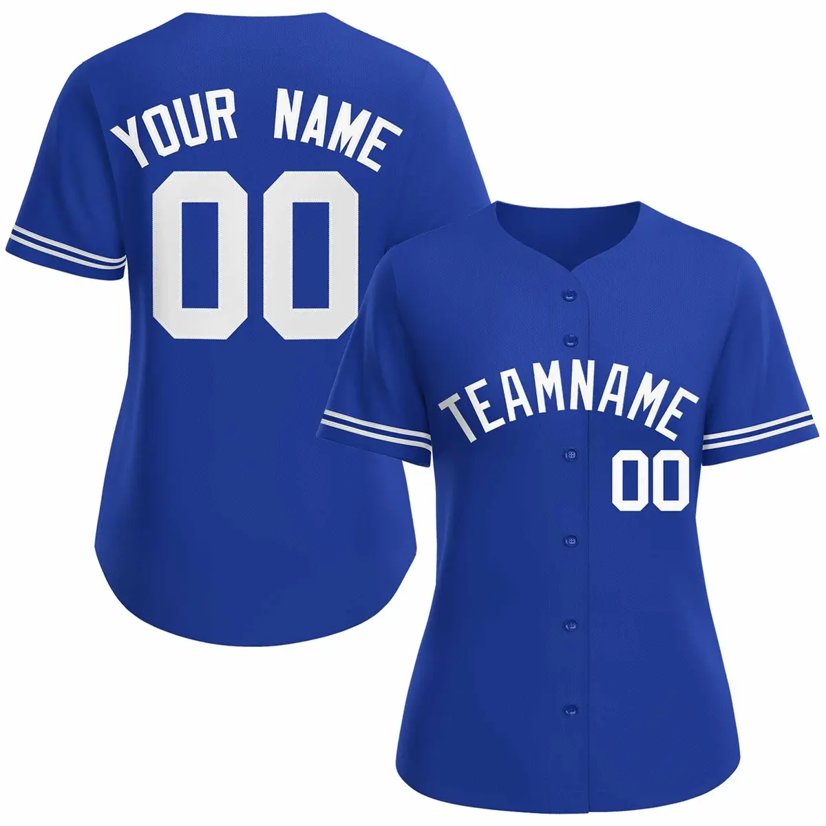 Women's Royal White Classic Baseball Jersey