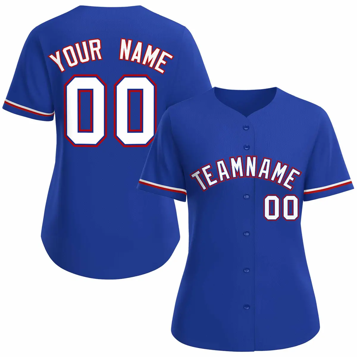 Women's Royal White Classic Baseball Jersey