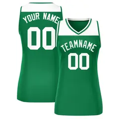 Women's White Kelly Green Color Block Mesh Basketball Jersey