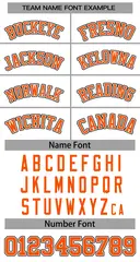Women's White Orange-White Classic Style Baseball Jersey 5
