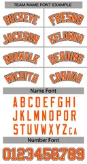 Women's White Orange-White Classic Style Baseball Jersey 5