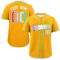 Yellow Abrosexual Pride Month Baseball Jersey