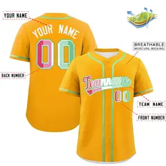 Yellow Abrosexual Pride Month Baseball Jersey 2