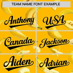 Yellow Banana Graffiti Pattern Fashion Baseball Jersey 4