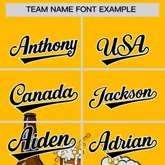 Yellow Beer Day Parties Baseball Jersey 3