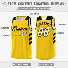 Yellow Black Classic Fashion Sportwear Basketball Jersey 2