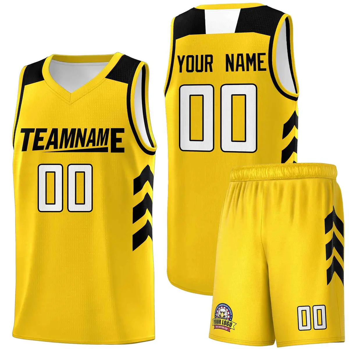 Yellow Black Classic Sets Sports Basketball Jersey