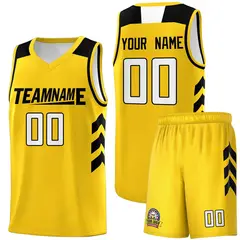 Yellow Black Classic Sets Sports Basketball Jersey
