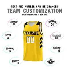Yellow Black Classic Sets Sports Basketball Jersey 4