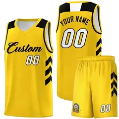 Yellow Black Classic Sets Sports Basketball Jersey