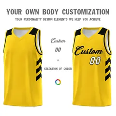 Yellow Black Classic Sets Sports Basketball Jersey 3