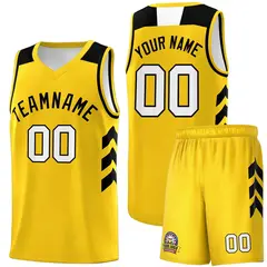 Yellow Black Classic Sets Sports Basketball Jersey