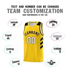 Yellow Black Classic Sets Sports Basketball Jersey 4