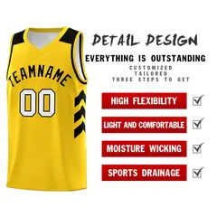 Yellow Black Classic Sets Sports Basketball Jersey 5