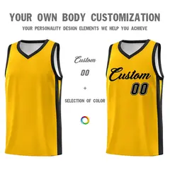 Yellow Black Classic Sets Sports Basketball Jersey 3