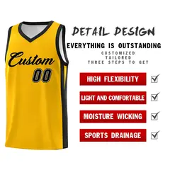 Yellow Black Classic Sets Sports Basketball Jersey 5
