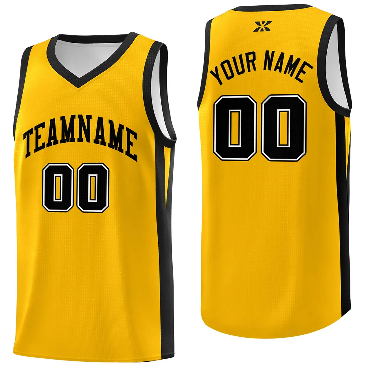 Yellow Black Classic Sports Uniform Basketball Jersey