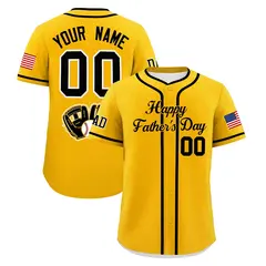 Yellow Black Father's Day Classic Baseball Jersey