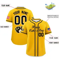 Yellow Black Father's Day Classic Baseball Jersey 2
