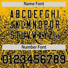 Yellow Black Floral Gradient Full Button Baseball Jersey 4
